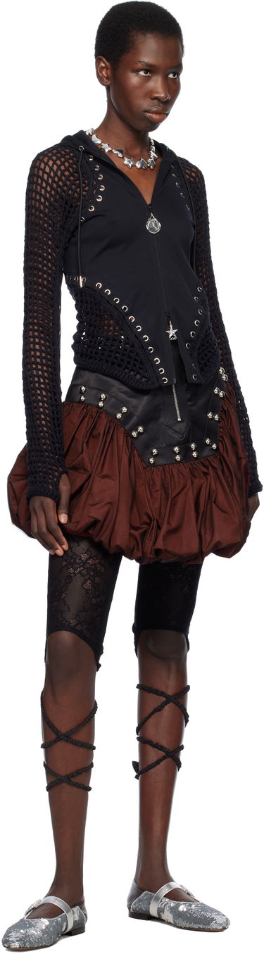 Sweatshirt Chopova Lowena Chopova Lowena Tumble Crocheted Panel Hoodie Svart | 5230, 3