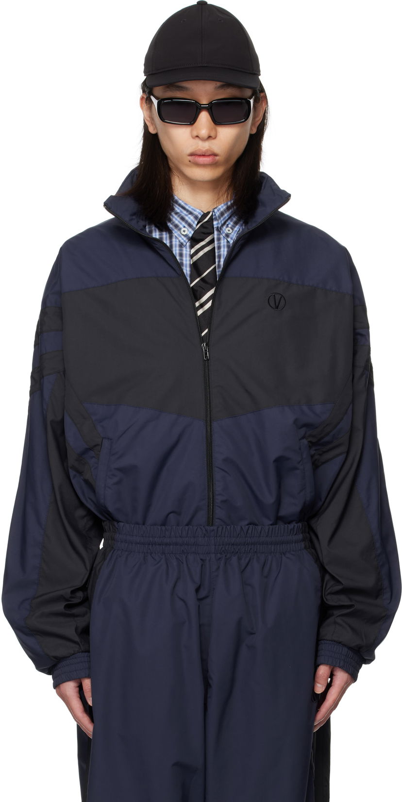 Jacka VETEMENTS VETEMENTS Iconic Tracksuit Jacket Mörkblå | UH76GJ400N