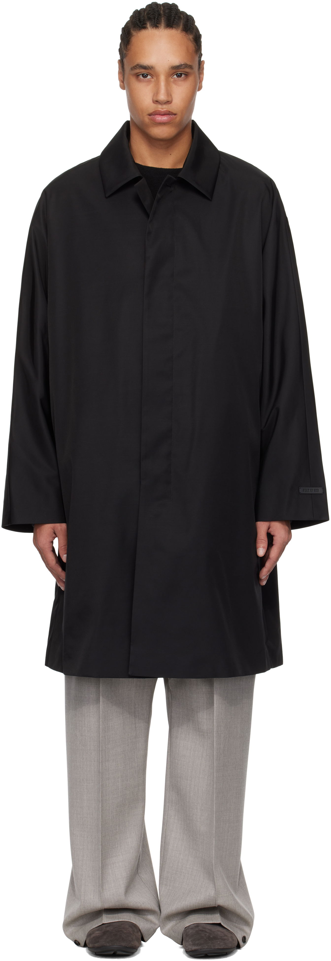 Regnrock Fear of God Fear of God Nylon Wool Car Coat Svart | FGE230-304NYW, 0