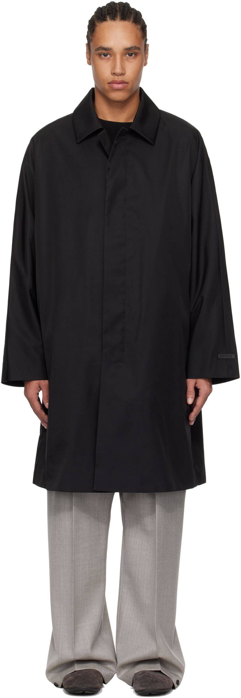 Regnrock Fear of God Fear of God Nylon Wool Car Coat Svart | FGE230-304NYW