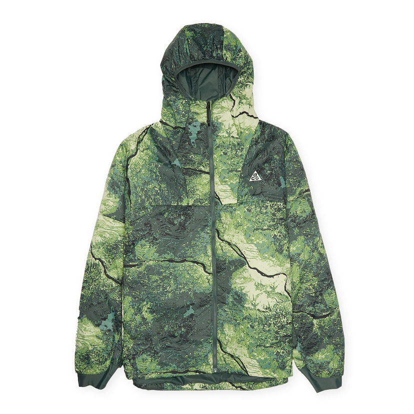 Pufferjacka Nike ACG ACG Therma-FIT ADV All-Over Print Men's Hooded Jacket Grön | FN7114-338