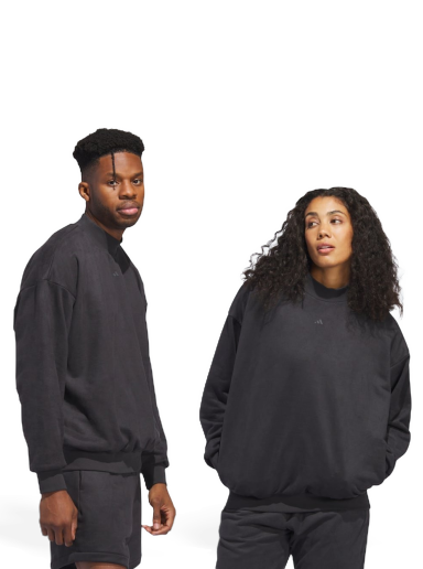 Sweatshirt adidas Performance Basketball Sueded Crew Svart | IN7696