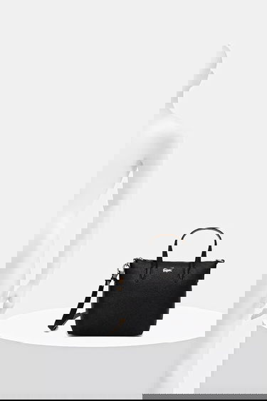 Tygpåse Lacoste Pebbled Mini Tote Bag with Shoulder Strap Svart | NF5126AA, 5