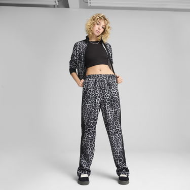 Träningsbyxor Puma T7 Leo Luxe All-Over Print Straight-Leg Pants Grå | 632343_01, 2