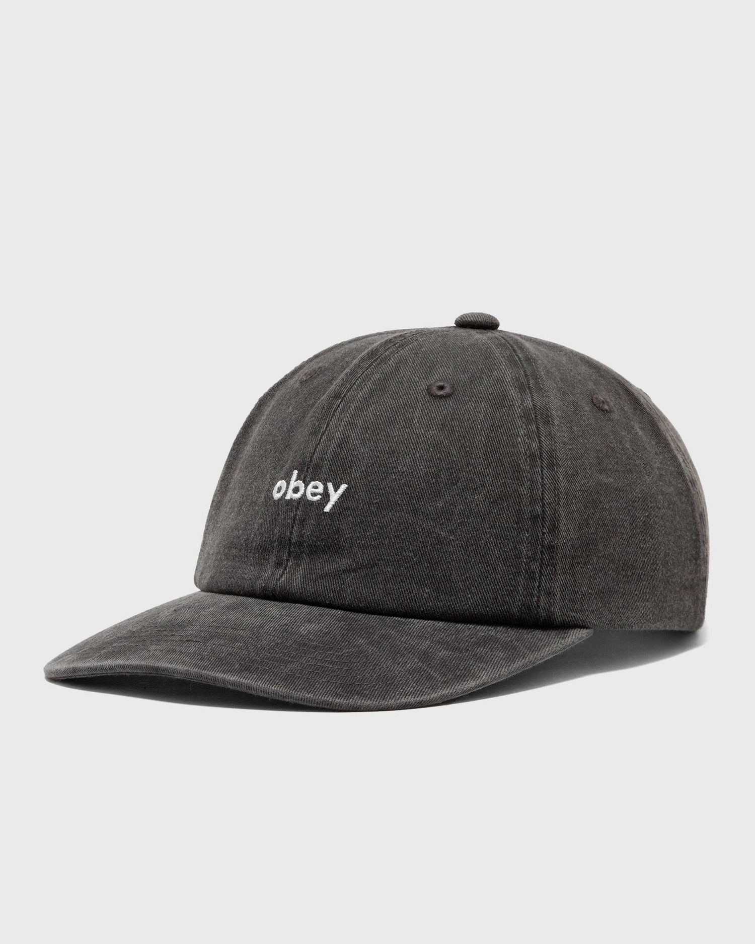Keps OBEY Pigment Lowercase 6 Panel Strapback Cap Svart | 100580367-BLK, 0