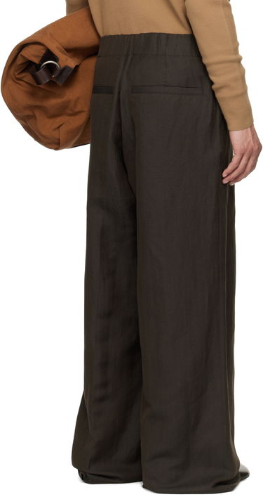 Byxor Dries Van Noten Dries Van Noten Drawstring Wide-Leg Trousers Brun | 251-020907-1304, 2