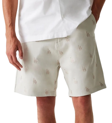 Shorts New Era New Era Los Angeles Dodgers MLB Monogram Shorts Beige | 60667819-60667819, 0