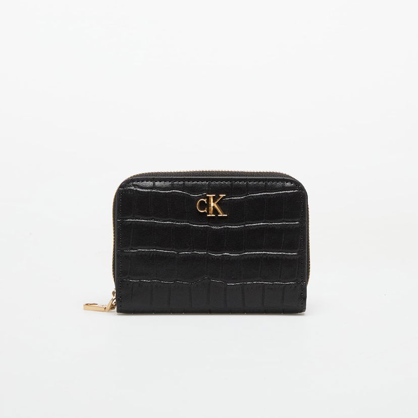 Plånbok CALVIN KLEIN Calvin Klein Croc Medium Flap Wallet Svart | LV04F1095G UB1