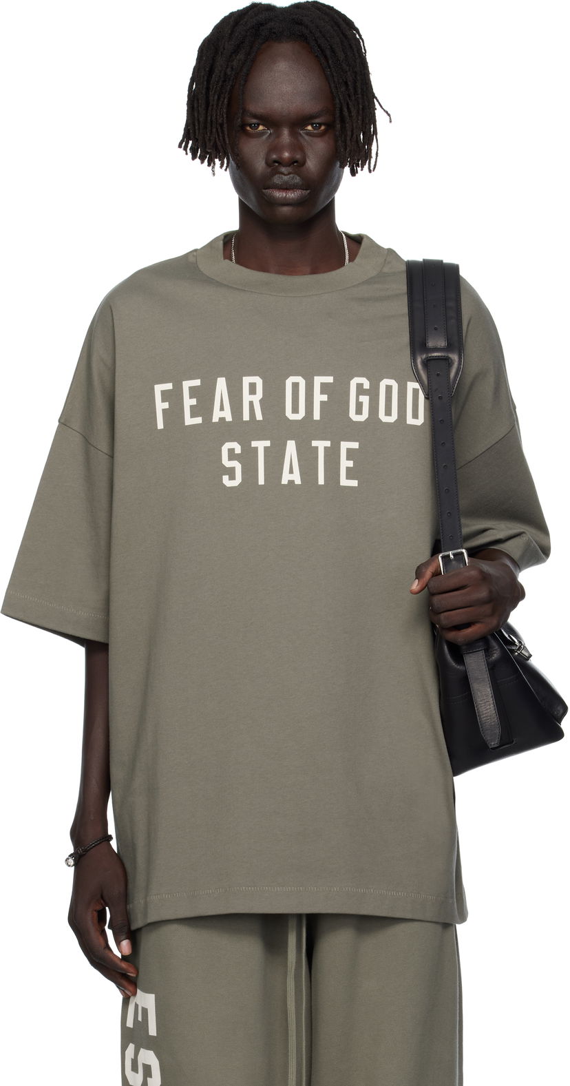 T-shirt Fear of God Fear of God ESSENTIALS 90s Fit T-Shirt Grön | 125SP254477F