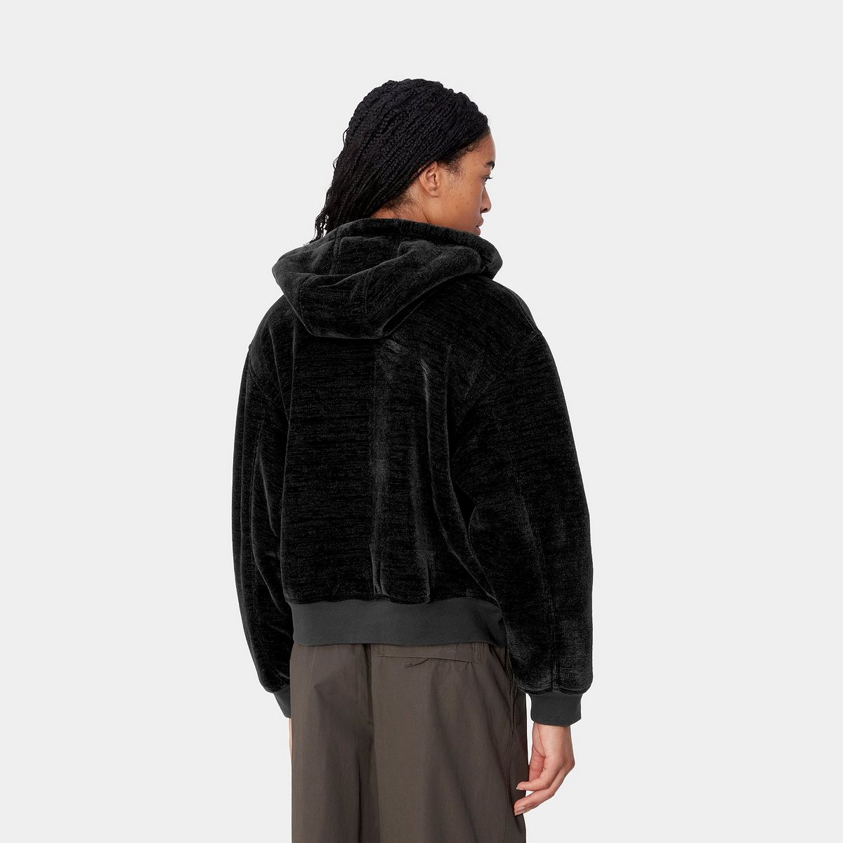 Sweatshirt Carhartt WIP Active Fleece Zip-Up Hoodie Svart | I033905_8, 1