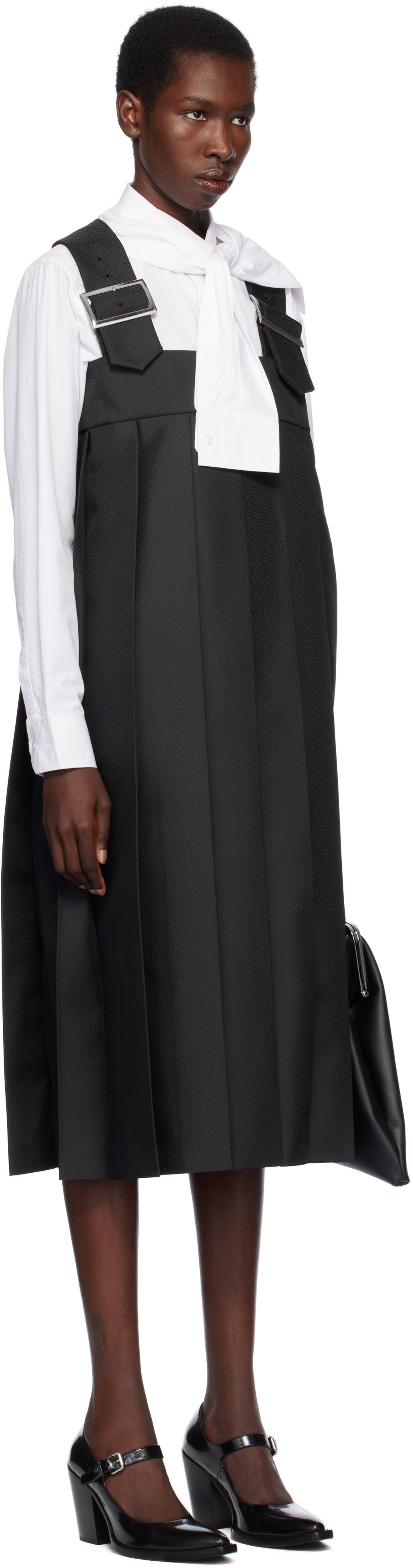 Klä Comme des Garçons Comme des Garçons Gabardine Midi Dress Svart | RO-A005-051-1, 1