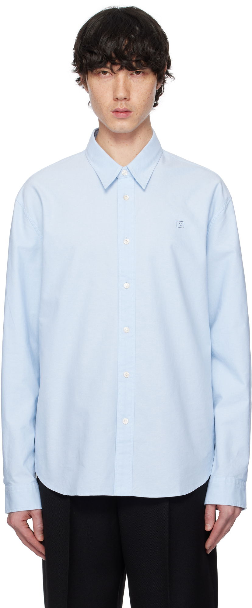 Skjorta Acne Studios Acne Studios Button-Up Shirt Blå | CB0096-