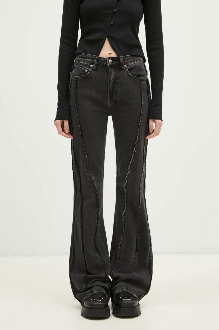 Jeans Ksubi KSUBI Soho Haunt High-Waisted Flare Jeans Svart | WPS25DJ003