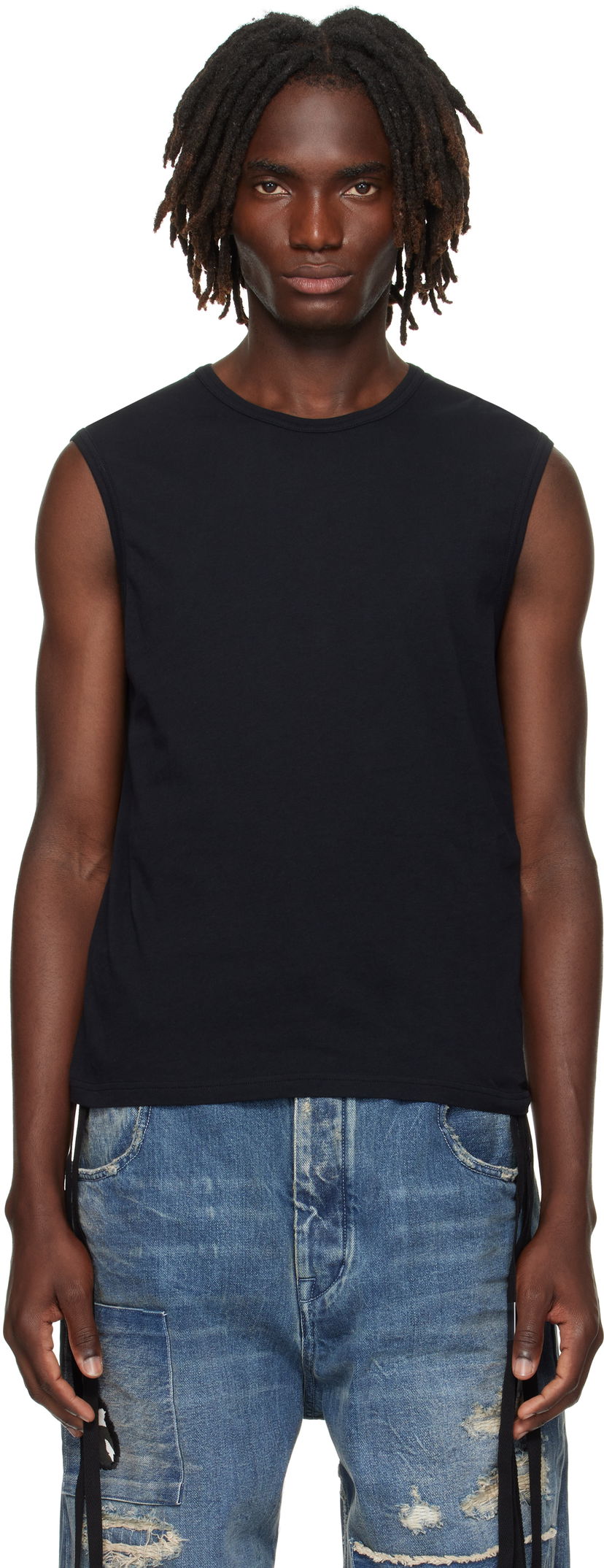 Linne Ann Demeulemeester Ann Demeulemeester Ysewijn 'Eternal Roses' Tank Top Svart | B0012882-FA206-099