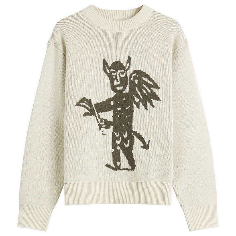 Sweater Heresy Heresy Rogue Knit Sweater Beige | HSS25-KW04E