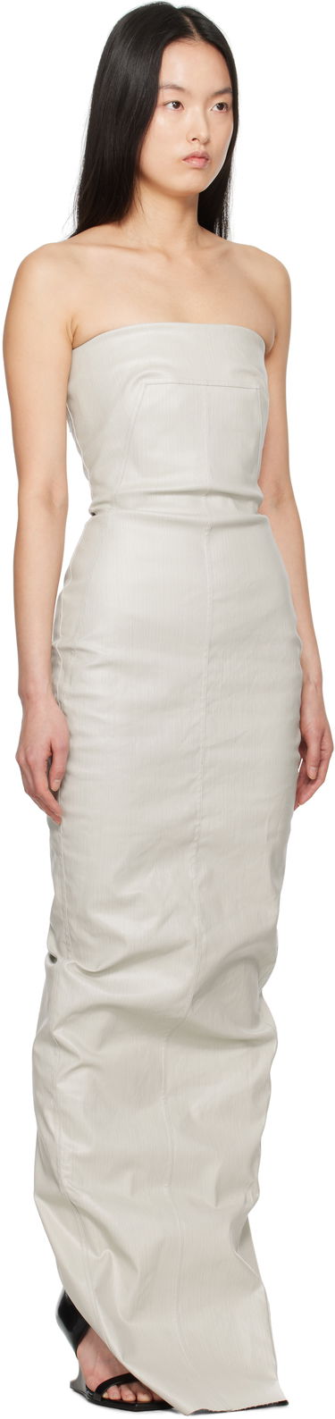 Klä Rick Owens Rick Owens Hollywood Bustier Denim Gown Grön | RP01E7524 SCT, 4