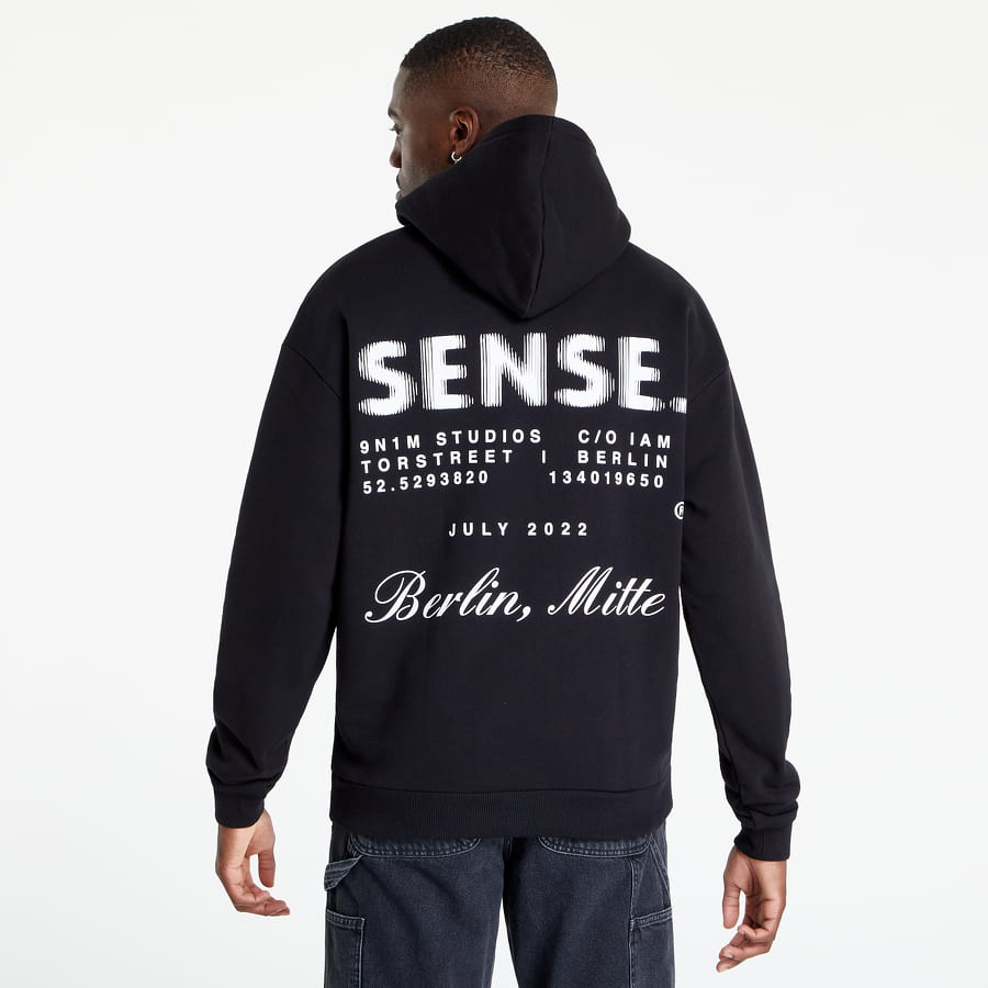 Sweatshirt 9N1M SENSE. Hoodie Berlin Svart | SM223-075-1, 0
