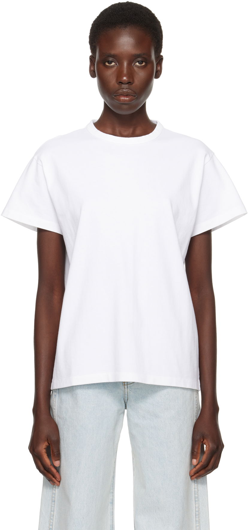 T-shirt Khaite KHAITE Maeve T-Shirt Vit | 2386197