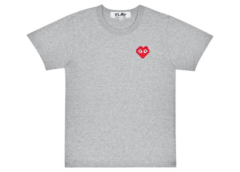 T-shirt Comme des Garçons Play x Invader Heart T-Shirt Grå | AZ-T322-051, 0