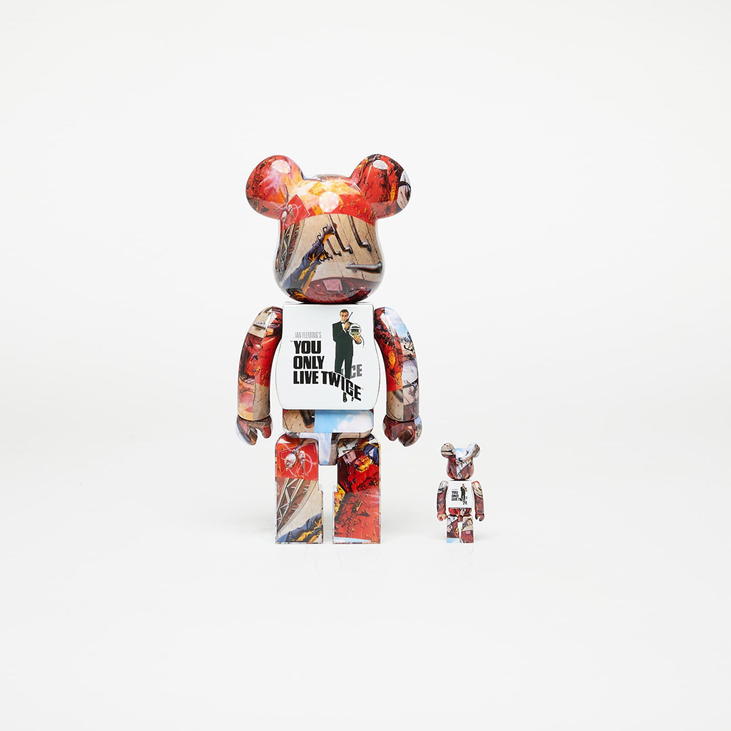 Samlarobjekt Medicom Toy BE@RBRICK 007 YOU ONLY LIVE TWICE 100% & 400% Set Röd | MT_0046, 1