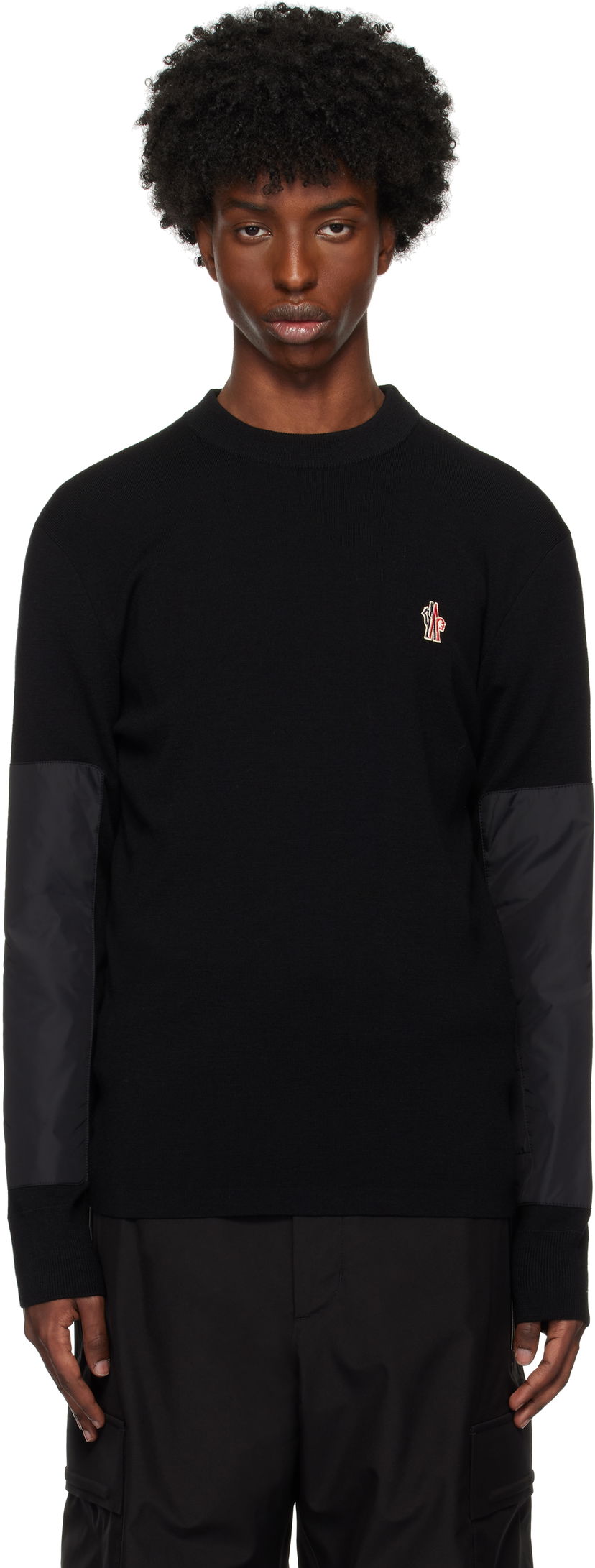 Sweater Moncler Sweater Crewneck Svart | J20979C00006M1122