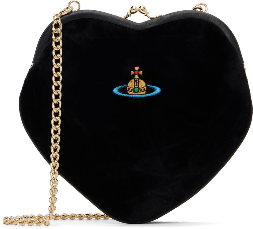 Handväska Vivienne Westwood Vivienne Westwood Belle Heart Frame Bag Svart | 4B01000DW-W00ZL-