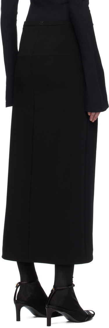 Kjol Courrèges Courrèges Ellipse Midi Skirt Svart | 224CJU142PL0159, 2