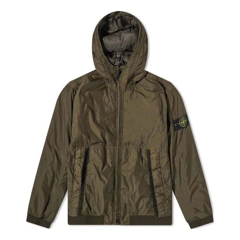 Vindjacka Stone Island Stone Island Logo Patch Track Jacket Grön | 791540823-V0058