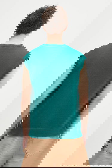 Väst JW Anderson JW Anderson JWA V-Neck Cashmere Blend Vest Grön | KW1349.YN0398.540, 2