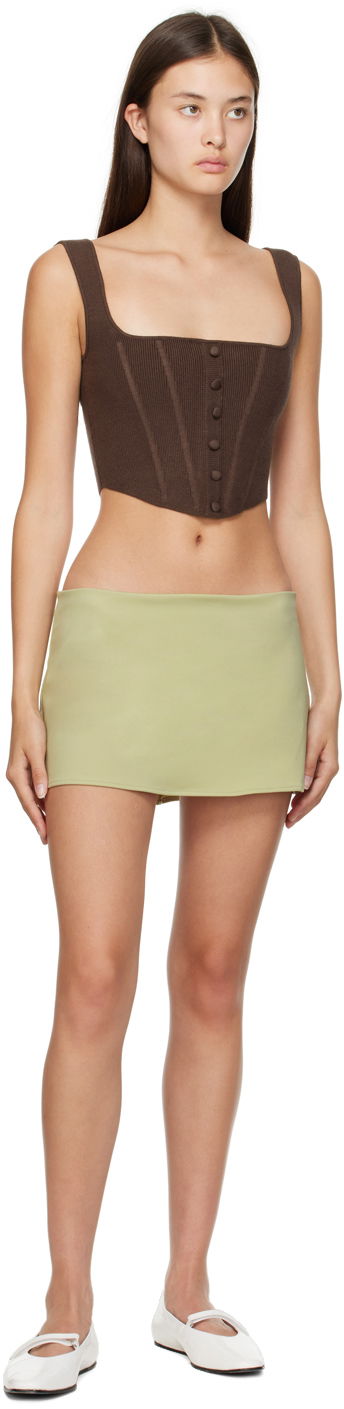 Linne GUIZIO Guizio Corset Knit Camisole Brun | DGF22C1018NY_BRN, 3