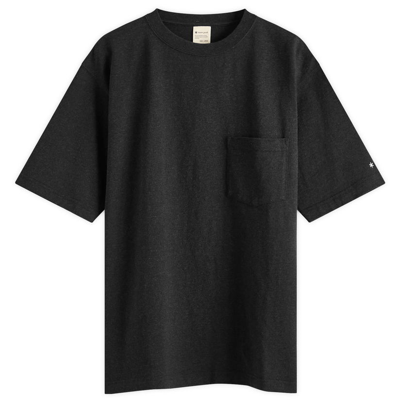 T-shirt Snow Peak Recycled Cotton Heavy Pocket T-Shirt, Size Large Svart | TS-22SU401R-BK