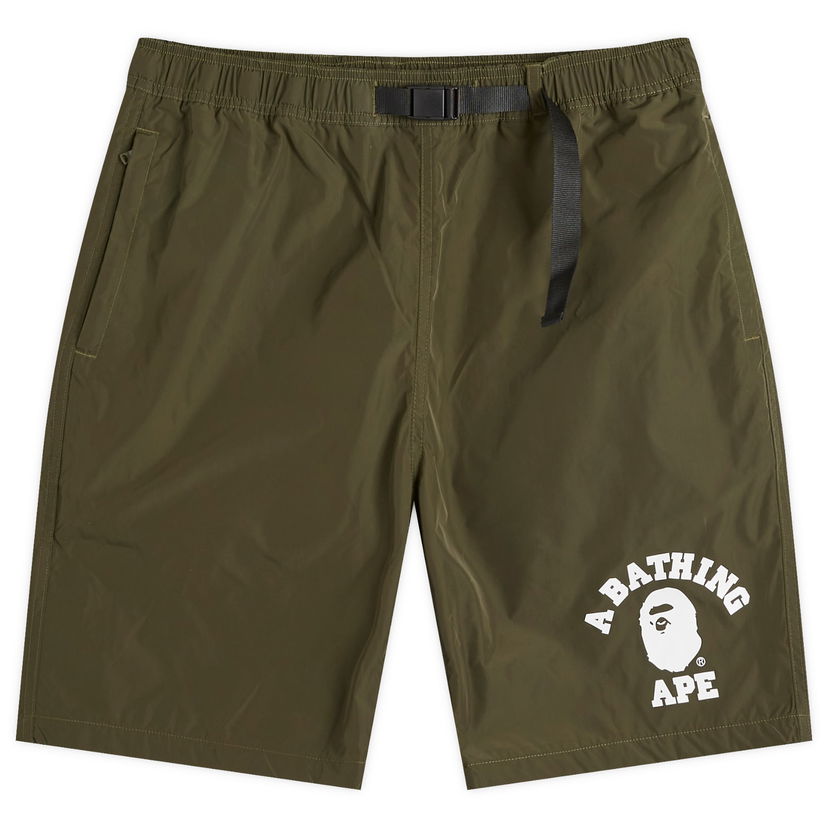 Shorts BAPE A Bathing Ape Men's College Beach Shorts in Olive, Size Large | END. Clothing Grön | 001SPK301005M-OLV