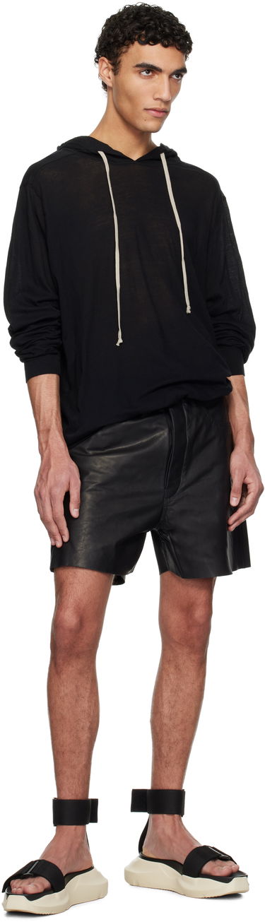 Sweatshirt Rick Owens Rick Owens Hollywood Unstable Cotton Hoodie Svart | RU01E5282 UC, 3