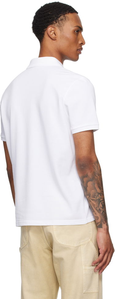 Polotröja Moncler Moncler Logo Patch Cotton Piquet Polo Vit | K20918A0001484556, 2