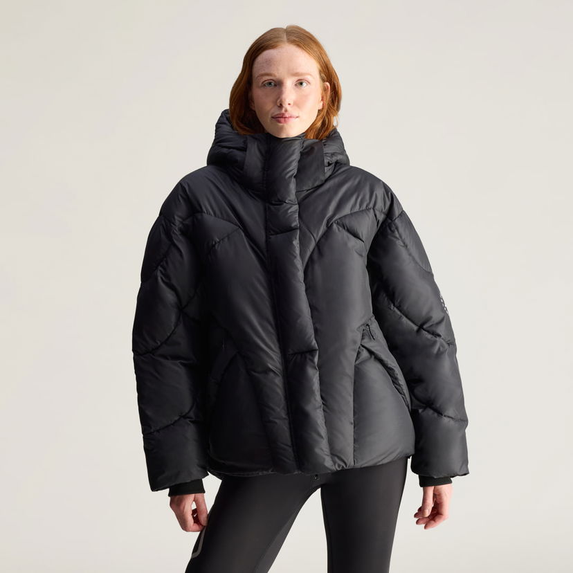 Pufferjacka adidas Performance Mid-Length Puffer Jacket by Stella McCartney Svart | JW2036