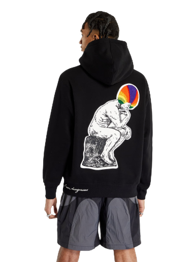 Sweatshirt Pleasures Discourse Hoodie Svart | P23SP023 BLACK