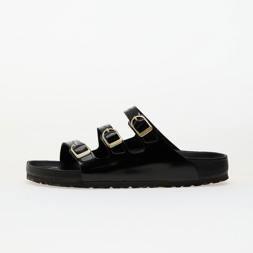 Sneakers och skor Birkenstock Birkenstock Florida Fresh Natural Leather Patent High-Shine Sandals Svart | 1029385