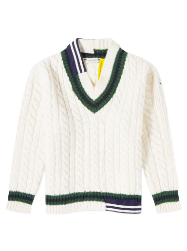 Sweater Moncler Genius x Palm Angels x V-Neck Knit Vit | 9D000-M1241-01-088