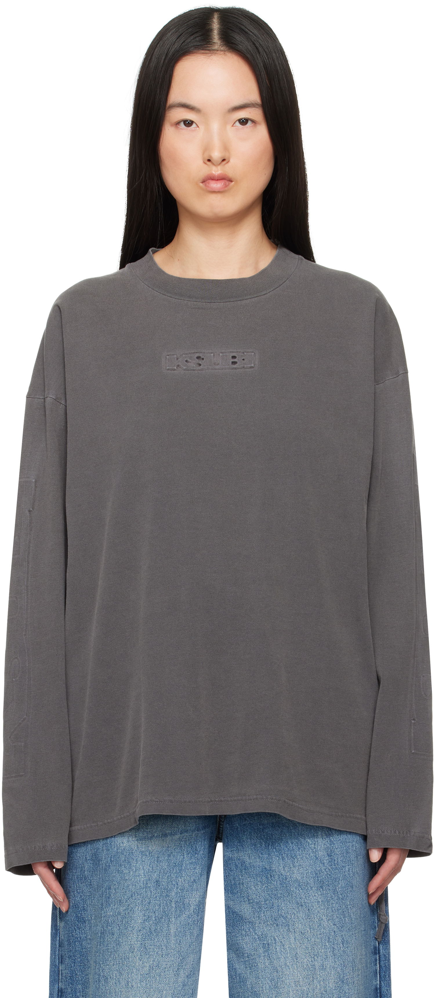 T-shirt Ksubi Ksubi Sott Boyfriend Long Sleeve T-Shirt Grå | WSP25TE010, 0