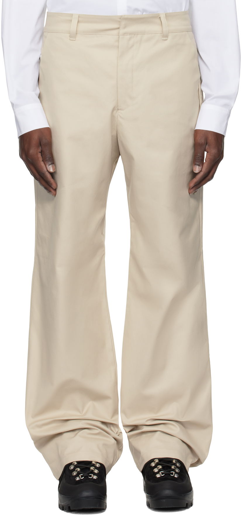 Byxor HELIOT EMIL Heliot Emil Igneous Wide-Leg Trousers Beige | PRESS25_M_10_185_ST18