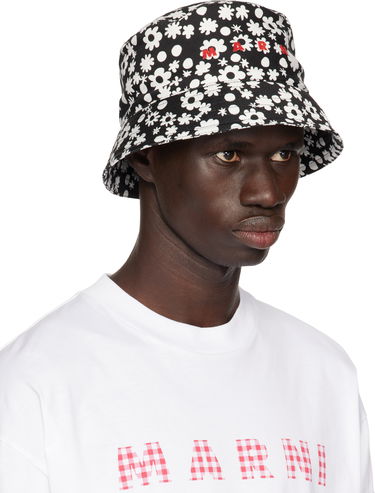 Hatt Marni Marni Pop Fields Bucket Hat Svart | CLZC0110PS UAC016, 1