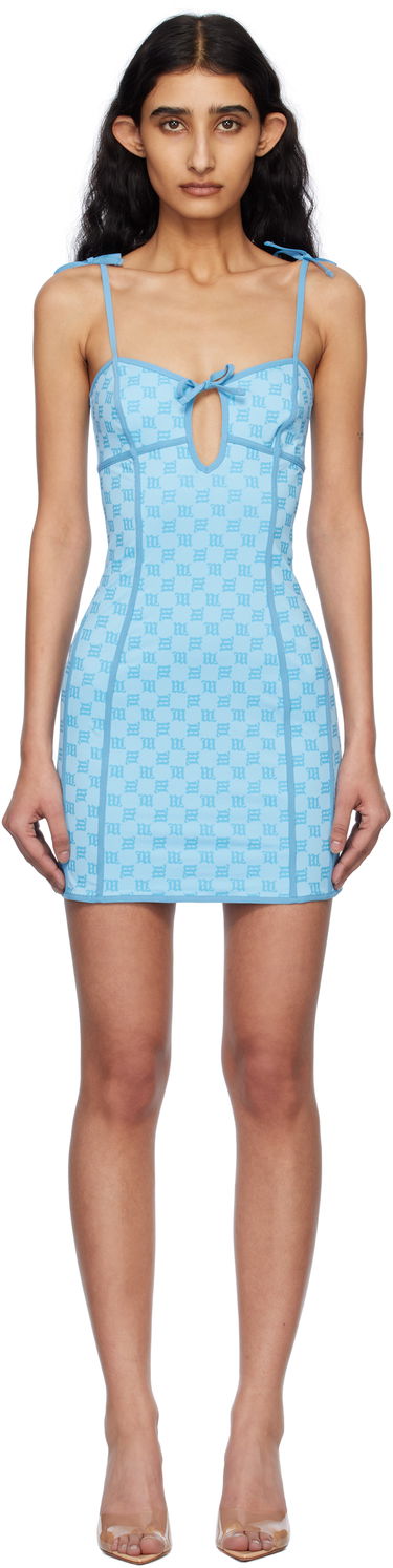 Klä MISBHV MISBHV Monogram Coquette Mini Dress Blå | 250W806, 0