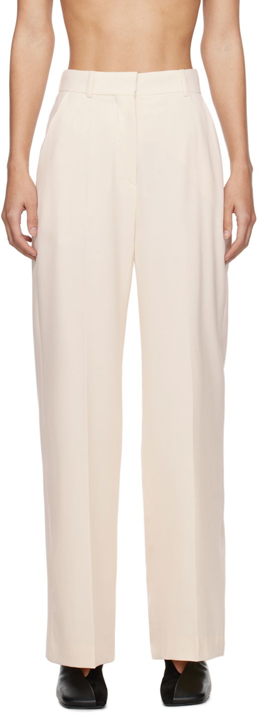 Byxor Nanushka Lanai Trousers Vit | NW24RSPA01471