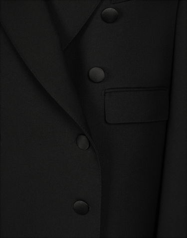 Rockar Dolce & Gabbana Long Double-breasted Tuxedo Coat Svart | F0W2HTFU272N0000, 2