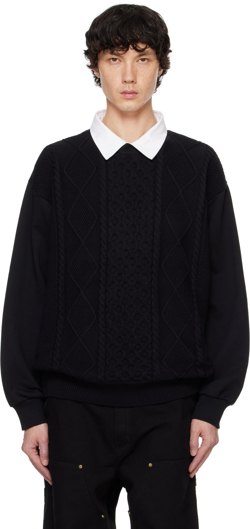 Sweater Carhartt WIP Black Knit Tridon Sweater Svart | I034033