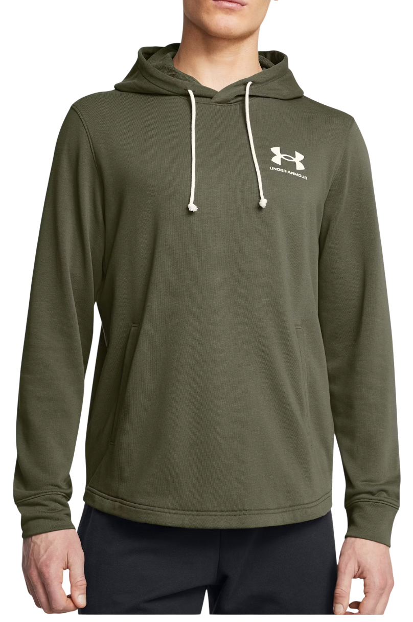 Sweatshirt Under Armour Rival Terry LC HD Hoodie Grön | 1370401-390