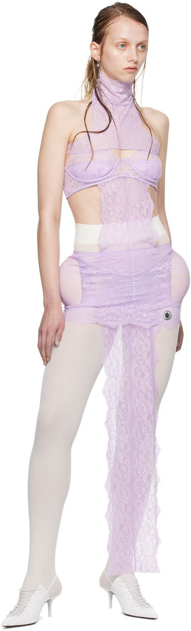 Klä Jean Paul Gaultier Jean Paul Gaultier Shayne Oliver Edition Lace Minidress Purpur | 24/27-F-RO167P-C047-29, 4