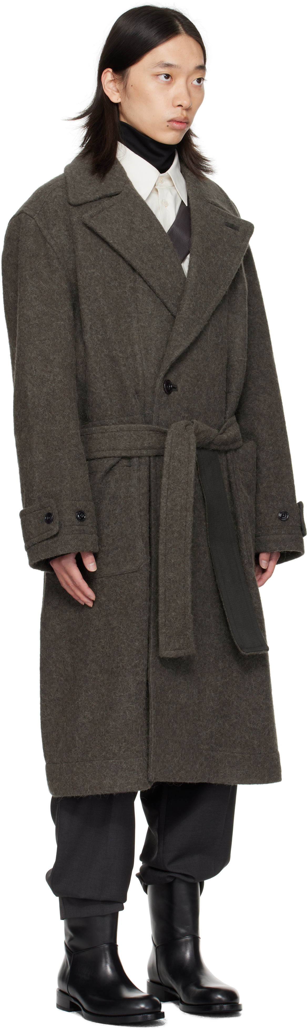 Rockar LEMAIRE Lemaire Soft Belted Coat Grön | CO1135 LF504, 1