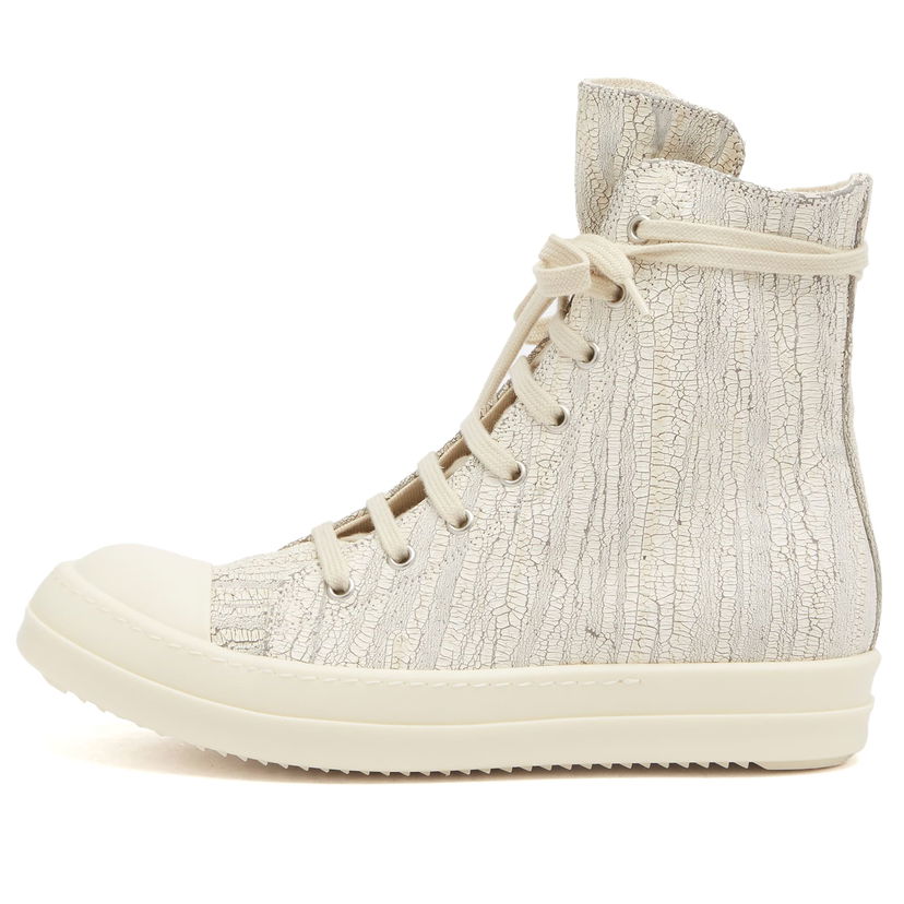 Sneakers och skor Rick Owens Rick Owens DRKSHDW Denim Leather High-Top 36 Vit | DS01E3800-SMMC-1111