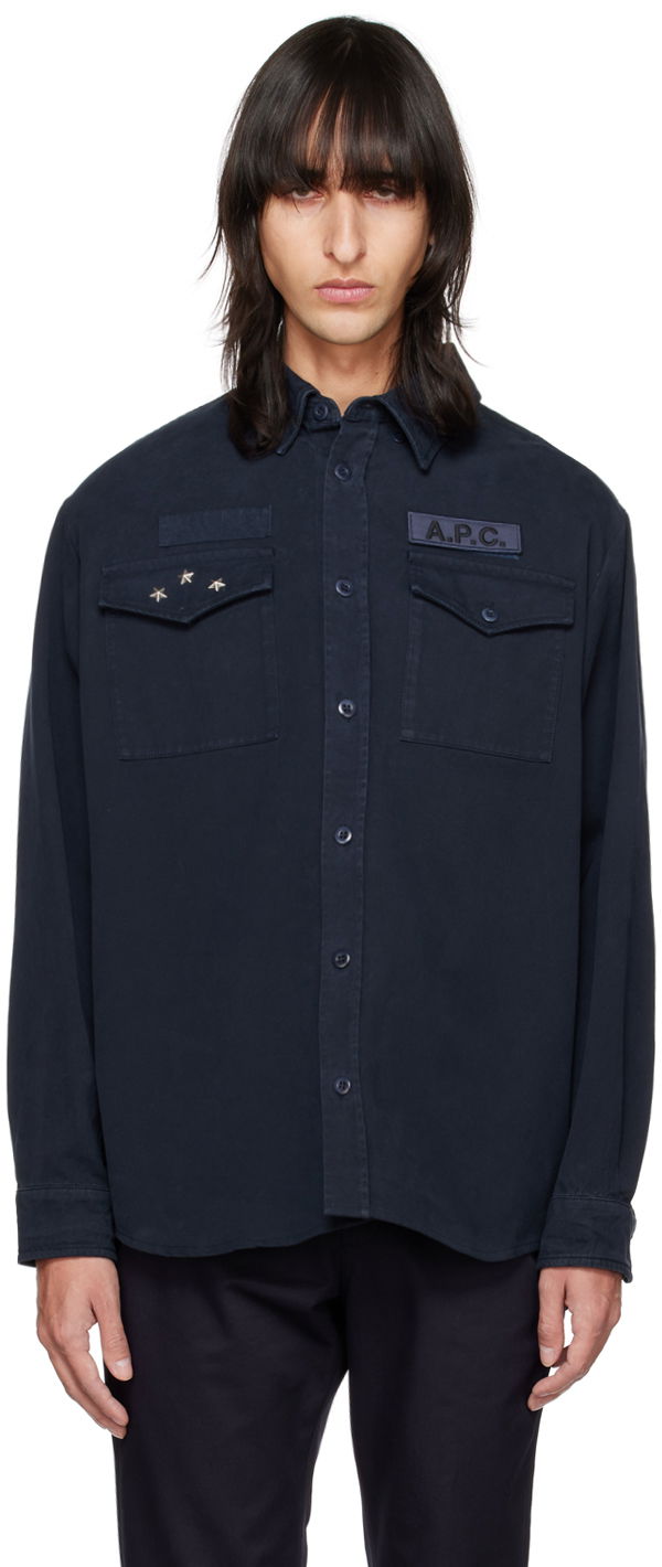 Skjorta A.P.C. Mainline Mörkblå | COFCI-M02778, 0